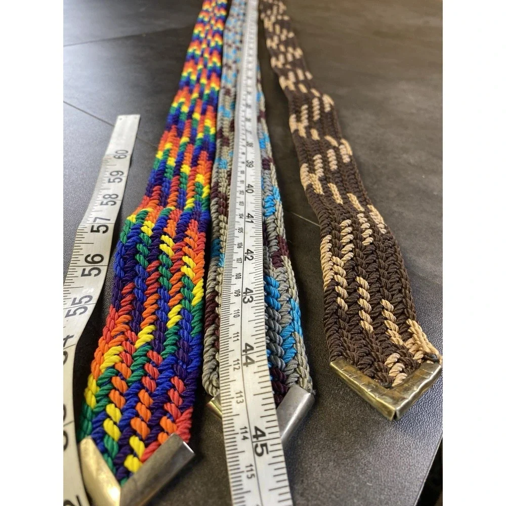 Lot of 3 handmad unfinished Woven Belts
